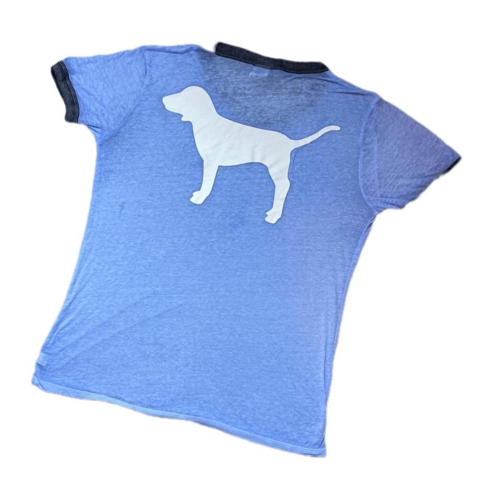 Victoria’s Secret Blue Y2K Logo Ringer T-shirt